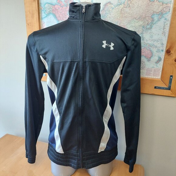Under Armour Full Zip jacket with elastic waist and cuffs Navy/Black Men… - Picture 1 of 13
